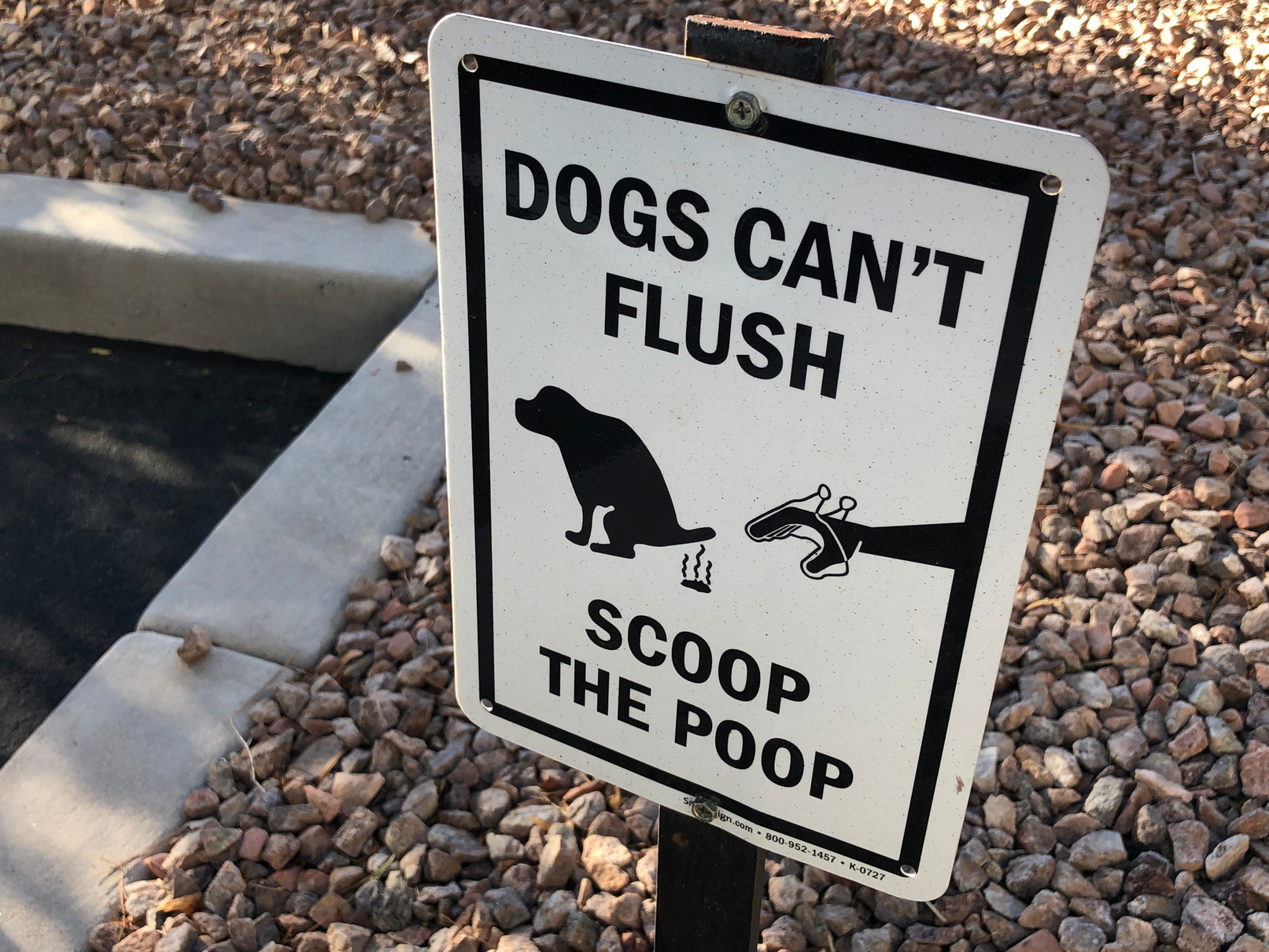 Dog scoop poop sign